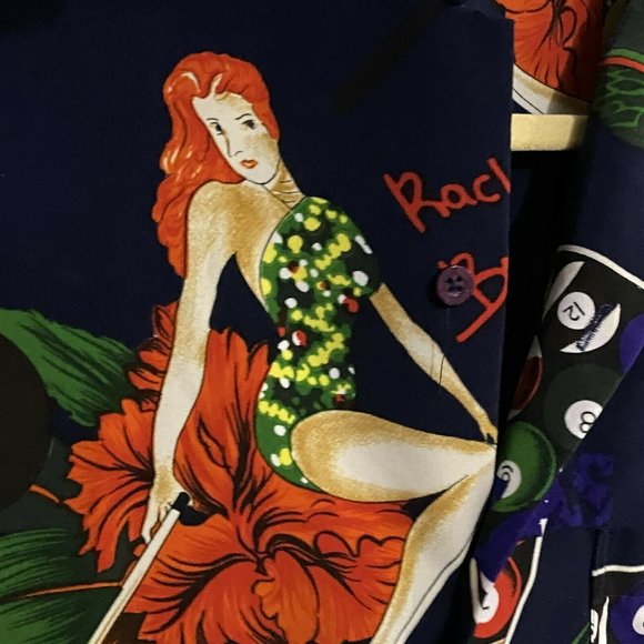 Koman Tropical Pin Up Billiards Hawaiian Shirt - Picture 4 of 8